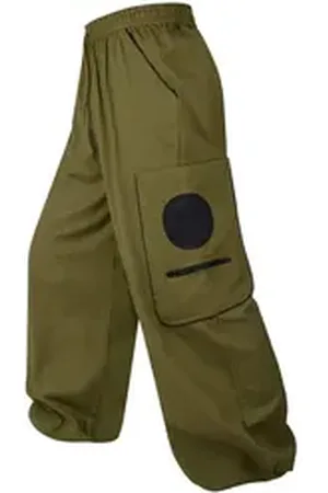 Kunst und Magie Cargohose Unisex Goa Pluderhose Pumphose Freizeithose Cargohose grün L/XL
