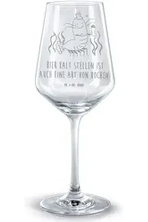 Mr. & Mrs. Panda Rotweinglas Hummer Weizen - Transparent - Geschenk, Meer, Kochen, Garnelen, Weing, Premium Glas, Einzigartige Gravur