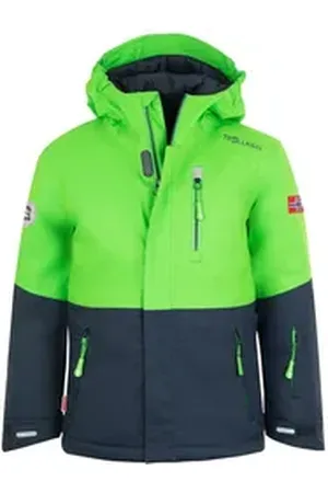 TROLLKIDS Skijacke Hallingdal blau|grün 104