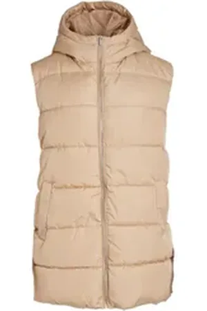 VILA Steppweste VITate (1-tlg) Plain/ohne Details beige 36
