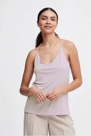 B YOUNG Trägertop BYPERL CAMI TOP - Basic Spaghettitop lila XL