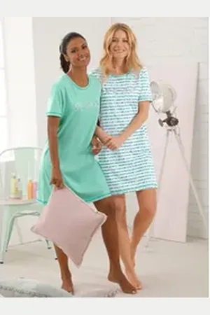 WITT WEIDEN Sleepshirt Kurzarm-Sleepshirts (2-tlg) bunt 44/46