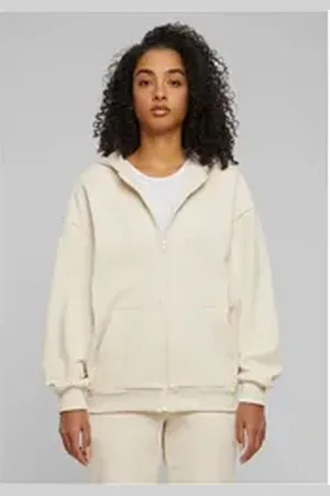 Urban classics Kapuzenpullover Ladies Cozy Oversized Zip Hoody weiß 3XL