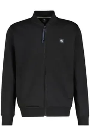 Lerros Sweatjacke Sweatjacke mit Collegekragen schwarz S