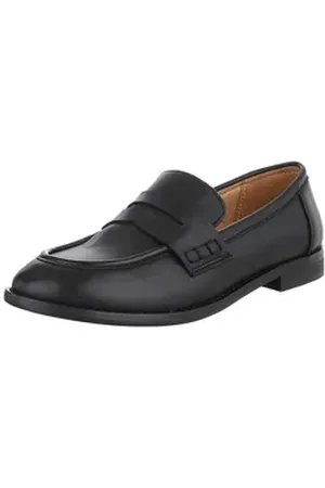 Ital-Design Komfortable Loafers für Stil und Alltag Slipper (89092382) Blockabsatz Mokassins in Schwarz schwarz 37 EU