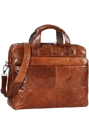STILORD Laptoptasche "Verus" Vintage Ledertasche groß braun