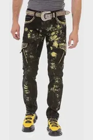 Cipo & Baxx Straight-Jeans Jeans in Straight-Fit gelb 40