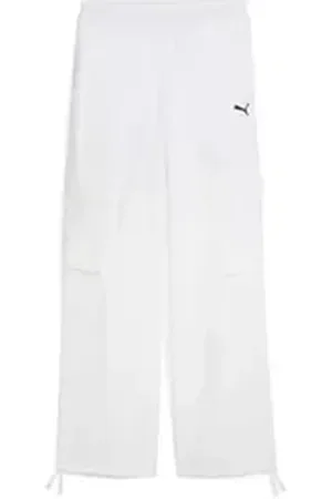 PUMA Sporthose WARDROBE ESS Cargohose in Relaxed Fit Damen weiß L