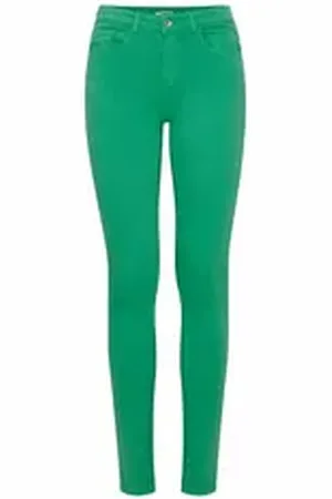 B YOUNG Relax-fit-Jeans BYLola Damenhose in klassischer Jeans-Optik grün W32/32