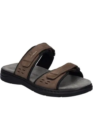 Josef Seibel Marlon 01 Pantolette, Sommerschuh, Schlappen, Klettschuh, mit Klettverschlüssen braun 46 EU