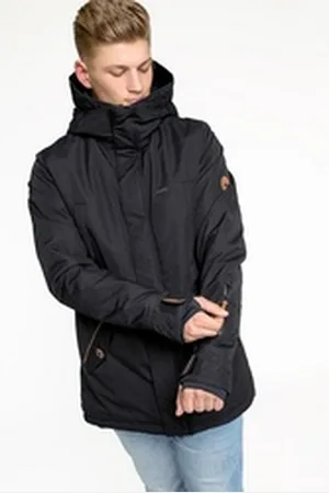 CNSRD Funktionsparka JAQUES II PARKA CS MEN mit hochschließendem Kragen und Kapuze schwarz L