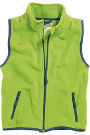 Playshoes Fleeceweste Fleece-Weste farbig abgesetzt grün 152 - ca. 12 Jahre