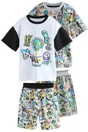 Next Pyjama Kurze Schlafanzüge, 2er-Pack (4 tlg) schwarz 110 (5 J.)