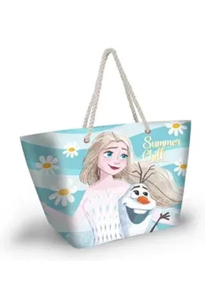 Disney Karactermania Strandtasche Die Eiskönigin 2 Chill Frozen Soleil Tragetasche Tasche blau