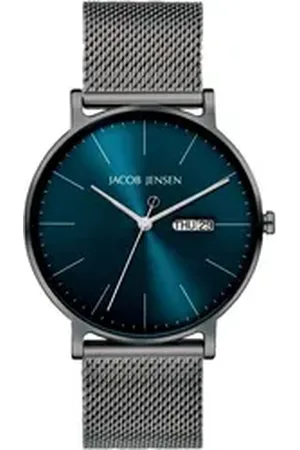 Jacob Jensen Titanuhr Herren Armbanduhr TIMELESS NORDIC 167 blau D. 40 mm Titan blau