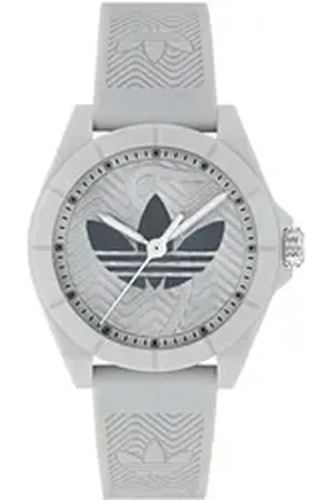 adidas Originals Quarzuhr PROJECT FOUR AOST250352I, Armbanduhr, Herrenuhr, Damenuhr,Resinarmband,wasserabweisend bis 5 bar grau