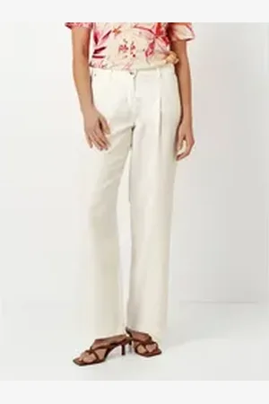 Toni Culotte Luisa mit Bundfalten weiß 40
