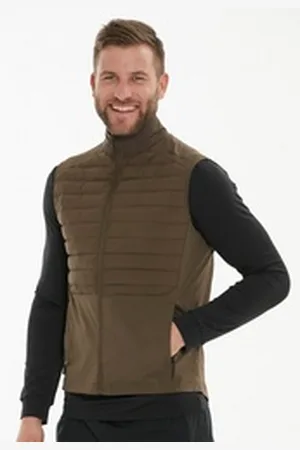 Endurance Funktionsweste Benst in tollem Steppdesign braun|grün XXXL