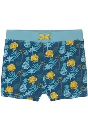 Vertbaudet Badehose Jungen Badehose mit tropischem Print grün 140