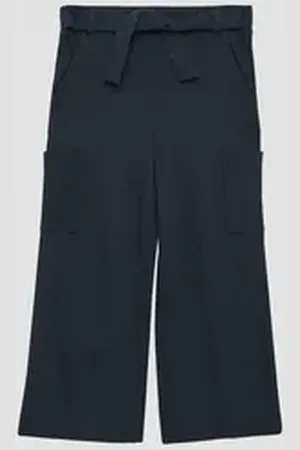 QS by s.Oliver Leggings Hose aus Viskosemix mit Wide-Leg blau 92