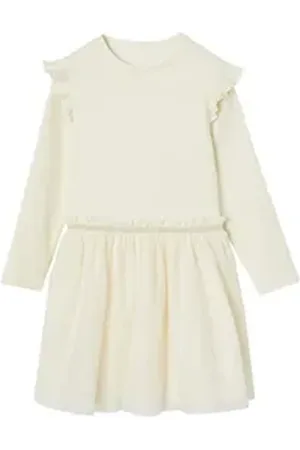 Vertbaudet Minikleid Festliches Mädchen Kleid mit Tüll weiß 158