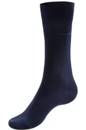 HUGO BOSS Basicsocken Marc RS Uni mit eingesticktem Logoschriftzug blau 47-50