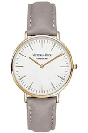 VICTORIA HYDE Quarzuhr Southfields Modern Unisex Basic Lederarmband, (1-tlg., Kein Set) goldfarben