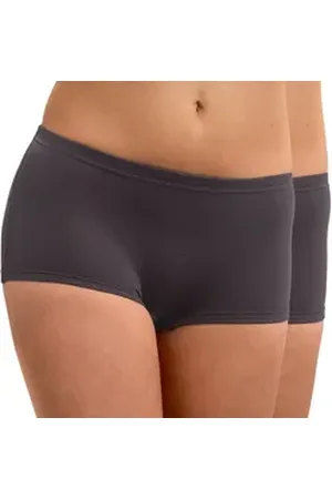 Hermko Funktionsunterhose 65700 2er Damen atlethic Panty als Funktionswäsche grau 36/38 (S)