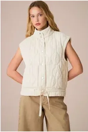Next Steppweste Gestepptes Gilet aus 100 % Baumwolle (1-tlg) beige XL
