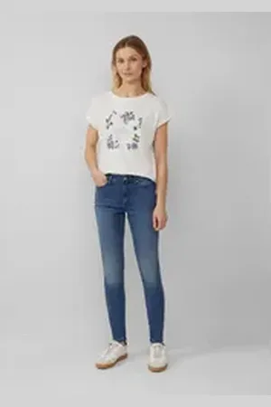 QS by s.Oliver 5-Pocket-Jeans Jeans Izabell / Skinny Fit / Mid Rise / Skinny Leg blau 44/32