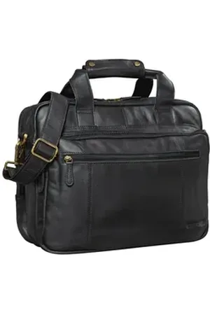 STILORD Aktentasche "Experience" Vintage Lehrertasche Leder groß Herren Damen schwarz