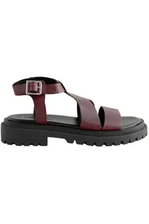 Allegra K Next Breite Sandalen mit gekreuzten Riemen Keilsandalette (1-tlg) rot 38,5 EU