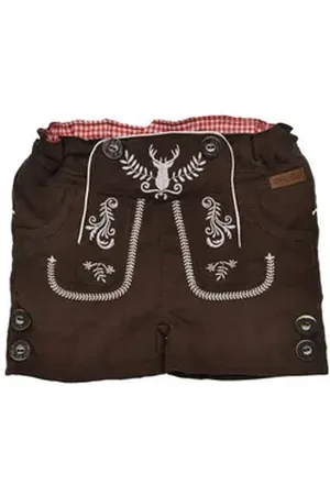 BONDI Trachtenlederhose Jungen Kunstleder Shorts Hose 