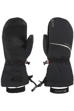 KinetiXx Skihandschuhe Besonders warmer Damen-Fäustling Arven Mitten, (in schwarz und weiß) weiß 6,5