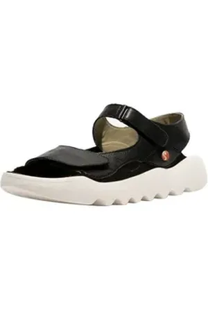softinos Sandalen Leder Riemchensandalette schwarz 38 EU