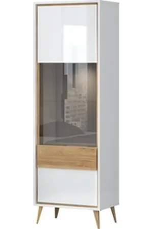 Home Affaire Vitrine Vida UV lackiert, hochglänzend, Soft-Close und Push-to-open Funktion weiß