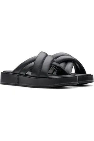 Clarks Alda Glide Hausschuh, Slides, Schlappen mit gepolsterter Bandage schwarz 39 EU