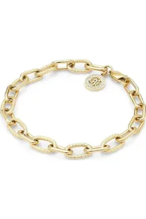 Guido Maria Kretschmer Collection Edelstahlarmband GMK Damen-Armband Edelstahl 23 Zirkonia, Modern gelb|goldfarben