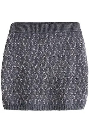 Next Minirock Funkelnder Co-Ord Minirock mit Muster (1-tlg) grau L