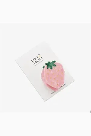 Biba Haarklammer Haarklammer-Erdbeere rosa + rot 8cm x 5,5cm rosa