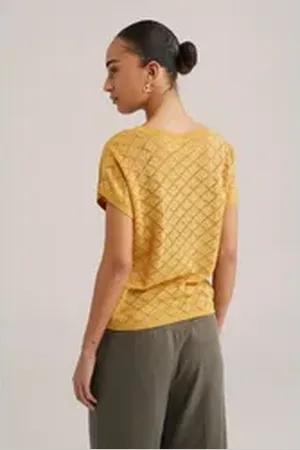 WE Fashion Longpullover gelb L