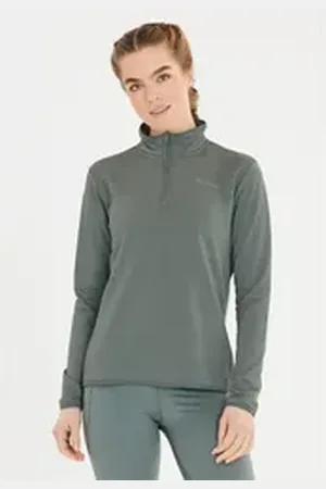 Endurance Langarmshirt VIRONIC W Waffle mit atmungsaktiver Eigenschaft grau|grün 46