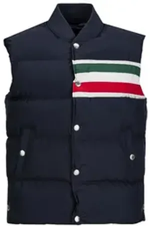 19V69 Italia Steppweste JOSEPH Stilvolle Herren Weste mit Italien-Flaggen-Print, Navy, Regular Fit blau L