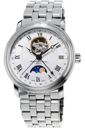 Frederique Constant Automatikuhr Classics Moonphase Herren Automatikuhr, Offene Unruhe silberfarben