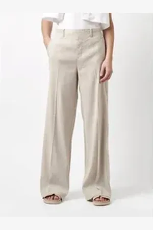 Rosner Culotte Mara_348 aus fließendem Leinen beige 44L32