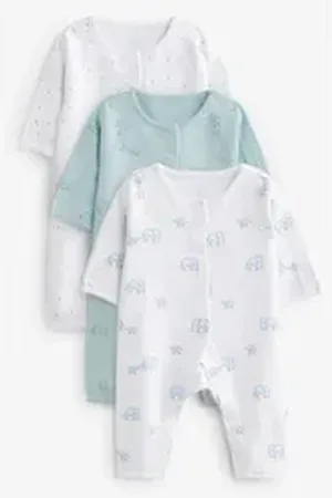 Next Schlafoverall Baby-Schlafanzüge für Frühchen, 3er-Pack (3-tlg) blau 1360 Gramm