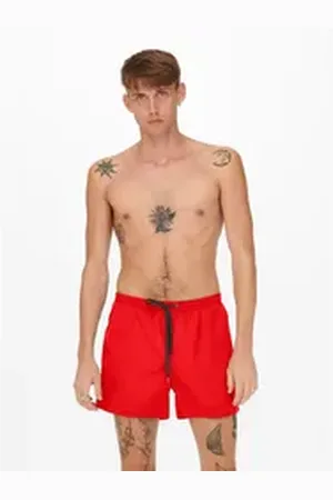 Only & Sons Badeshorts ONSTED LIFE SWIM SHORT GW 1832 rot S