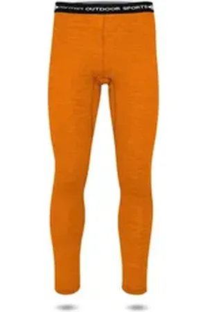 Normani Thermounterhose Herren Merino Unterhose Sydney Thermounterwäsche Funktionshose Lang Baselayer Leggins Ski-Winterhose orange 6XL