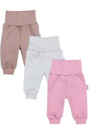 TupTam Jogginghose Baby Mädchen Hose Jogginghose Freizeithose 3er Pack beige|bunt|grau|rosa 98