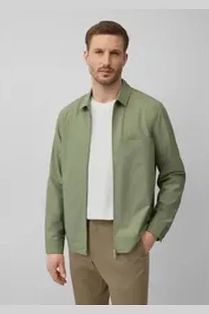 QS by s.Oliver BLACK LABEL Outdoorjacke s.O PURE: Melierte Blouson-Jacke aus meliertem Stretch-Material 44